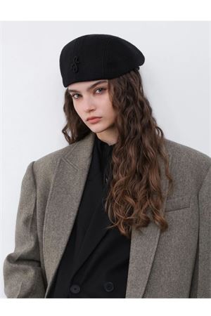 Black wool Ivy Cap RUSLAN BAGINSKIY | IVC033FW25WPFRBBLK